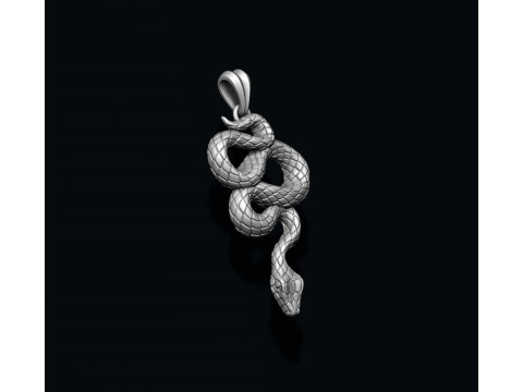 Snake pendant 3D print model Modèles 3D en vedette