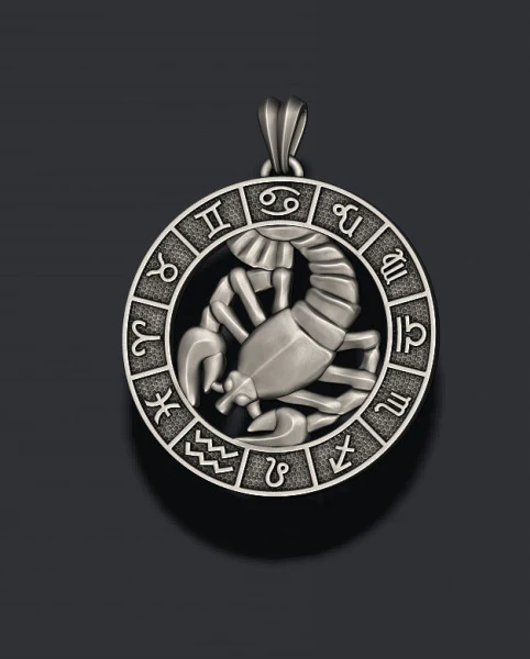 Zodiac cancer The Crab lite pendant 3D print model 3D Print Model .c4d .max .obj .3ds .fbx .stl .blend 