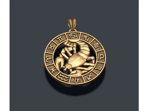 Zodiac cancer The Crab lite pendant 3D print model 3D Print Model
