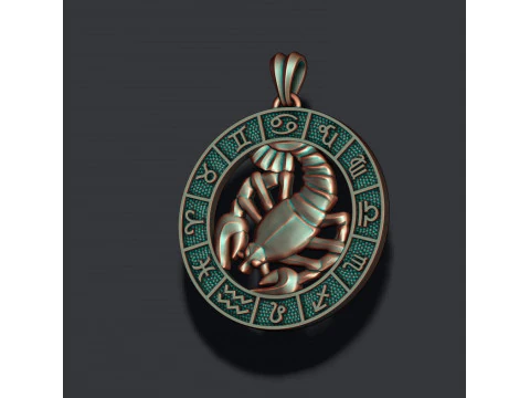 Zodiac cancer The Crab lite pendant 3D print model 3D Print Model