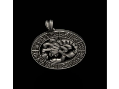 Zodiac Scorpion lite pendant 3D print model 3D Print Model