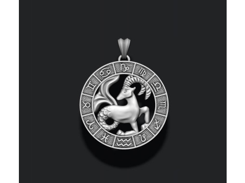 Zodiac Capricorn lite pendant 3D print model Modelo de Impressão 3D