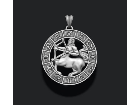 Zodiac Sagittarius lite pendant 3D print model 3D 打印模型