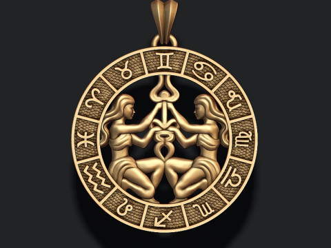 Jewellery horoscope signes lite pack 3D print model Modelo de Impressão 3D