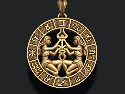 Jewellery horoscope signes lite pack 3D print model 3D Print Model