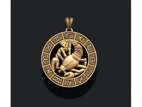 Jewellery horoscope signes lite pack 3D print model 3D Print Model