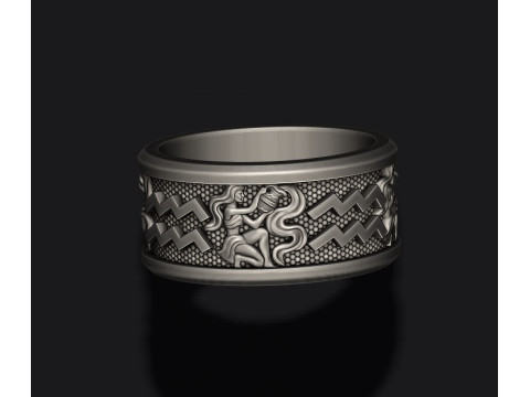Zodiac acuario lite ring 3D print model 3D-printmodel