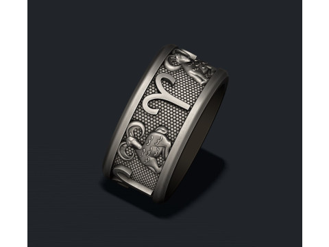Zodiac Aries lite ring 3D print model 3Dプリントモデル