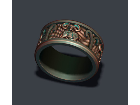 Zodiac Aries lite ring 3D print model 3Dプリントモデル