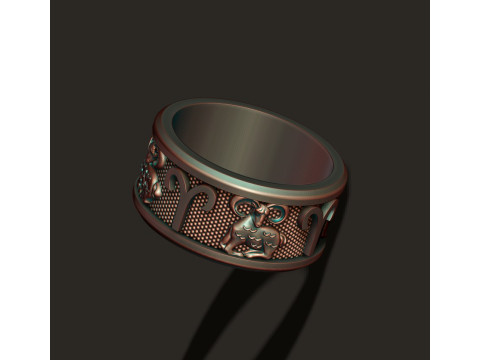Zodiac Aries lite ring 3D print model 3Dプリントモデル