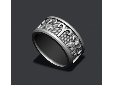 Zodiac Aries lite ring 3D print model 3Dプリントモデル