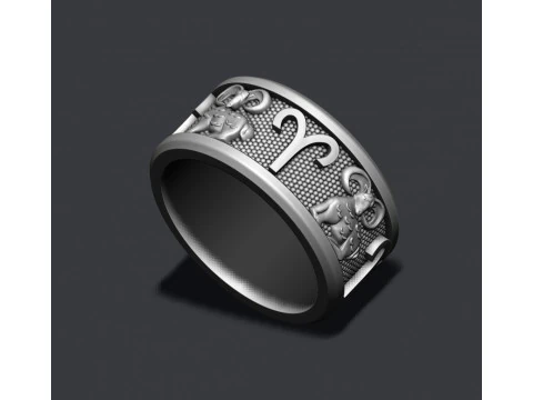 Zodiac Aries lite ring 3D print model 3D Print Model