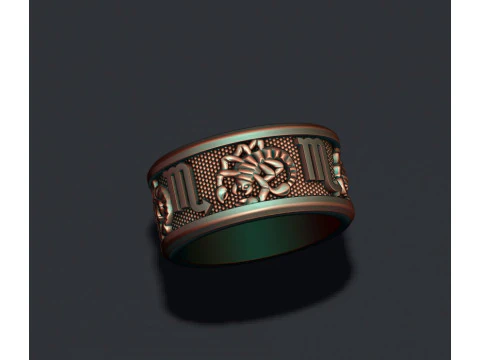 Modelo de impress&atilde;o 3D do anel Zodiac Scorpion Lite Modelo de Impressão 3D