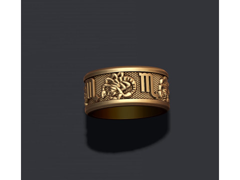 Zodiac Scorpion lite ring 3D print model Modelo de Impressão 3D