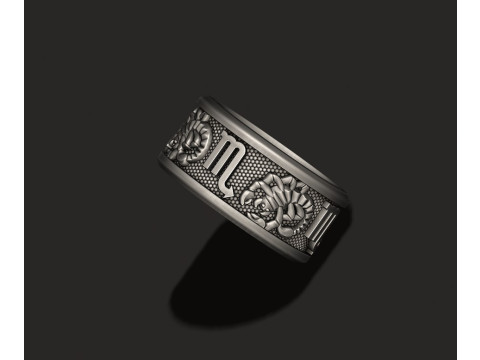 Zodiac Scorpion lite ring 3D print model Modelo de Impressão 3D