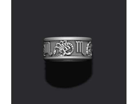 Zodiac Scorpion lite ring 3D print model Modelo de Impressão 3D