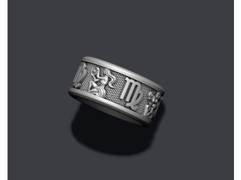 Zodiac Virgo lite ring 3D print model 3D प्रिंट मॉडल