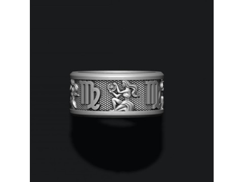 Zodiac Virgo lite ring 3D print model 3D प्रिंट मॉडल