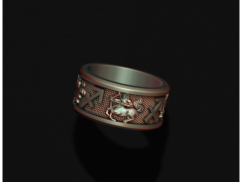 Zodiac Sagittarius lite ring 3D print model Modelo de Impressão 3D
