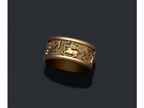 Zodiac Sagittarius lite ring 3D print model 3D Print Model