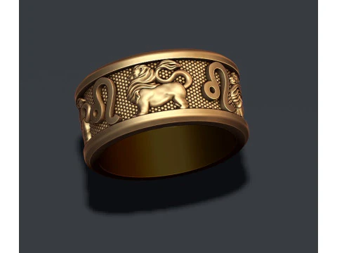 Conjunto de pacote de an&eacute;is lite com sinais de hor&oacute;scopo de joias Modelo de impress&atilde;o 3D Modelo de Impressão 3D