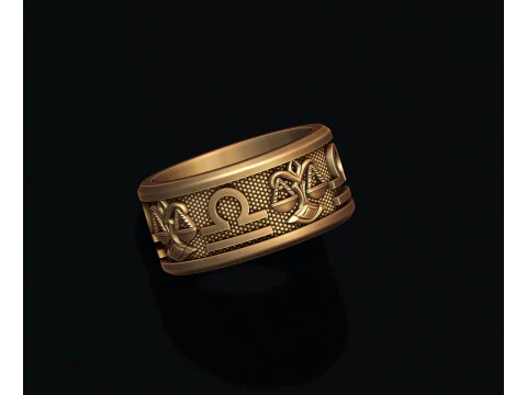 Jewellery horoscope signes lite rings pack set 3D print model 3D Print Model