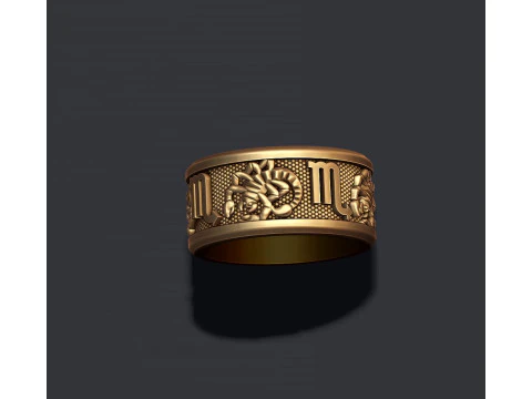 Jewellery horoscope signes lite rings pack set 3D print model 3D Print Model