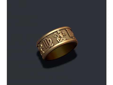 Jewellery horoscope signes lite rings pack set 3D print model 3D Print Model