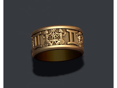 Jewellery horoscope signes lite rings pack set 3D print model 3D Print Model