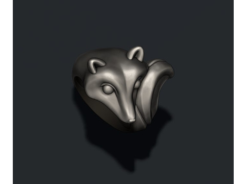 Fox ring 3D print model Modelo de Impressão 3D