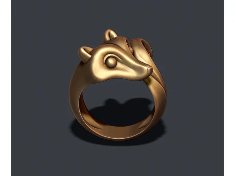 Fox ring 3D print model 3D Print Model