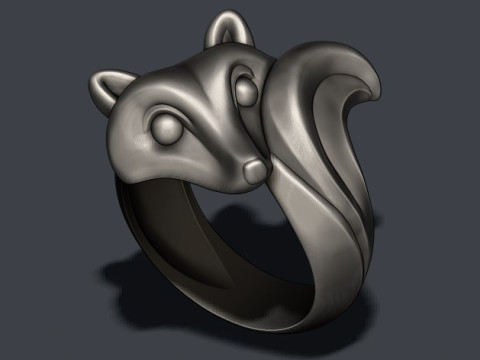 Fox ring 3D print model Modelo de Impressão 3D