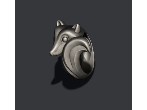 Fox ring 3D print model Modelo de Impressão 3D