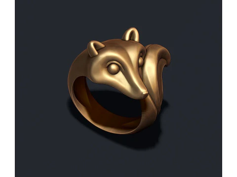 Fox ring 3D print model 3D Print Model