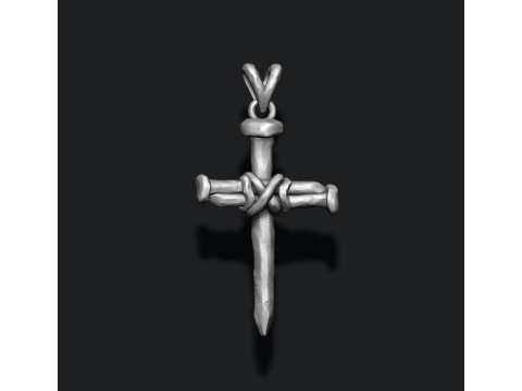 Nail cross pendant 3D print model 3D Print Model