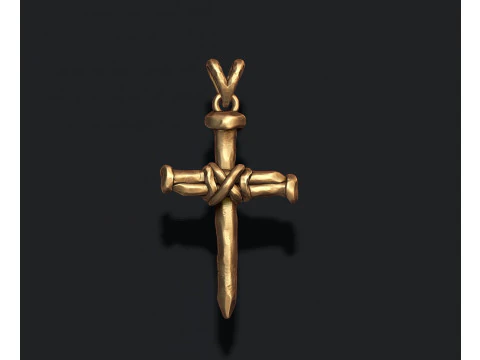 Nail cross pendant 3D print model 3D Print Model