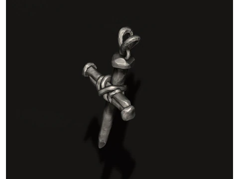 Nail cross pendant 3D print model 3D Print Model