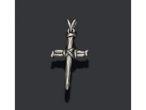 Nail cross pendant 3D print model 3D-Druckmodell