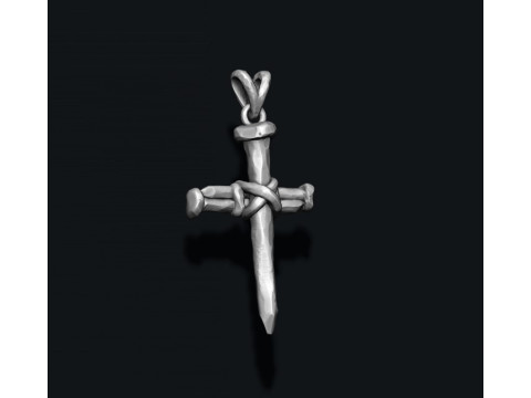 Nail cross pendant 3D print model 3D-Druckmodell