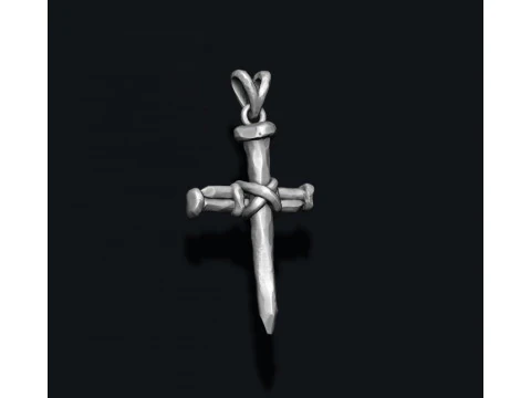 Nail cross pendant 3D print model 3D Print Model