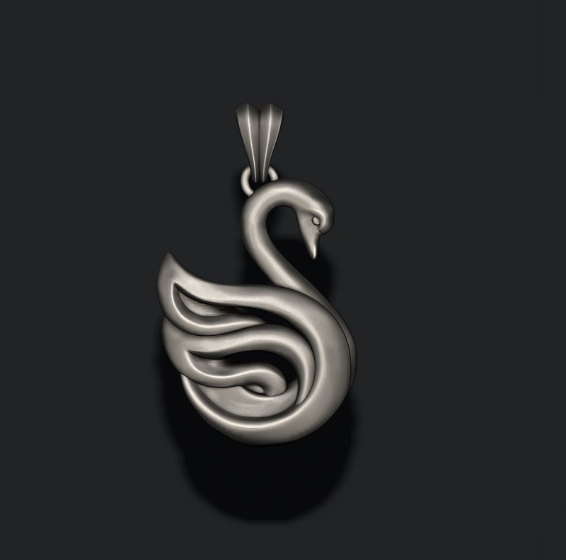 Swan pendant 3D print model 3D प्रिंट मॉडल .c4d .max .obj .3ds .fbx .stl .blend 