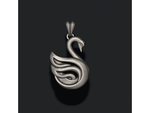 Swan pendant 3D print model 3D Print Model