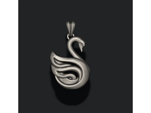 Modelo de impress&atilde;o 3D de pingente de cisne Modelo de Impressão 3D