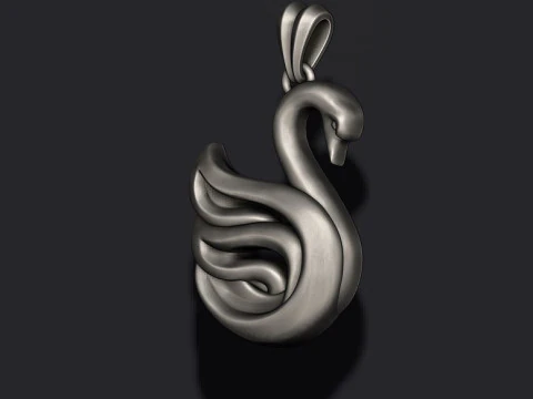 Swan pendant 3D print model 3D Print Model