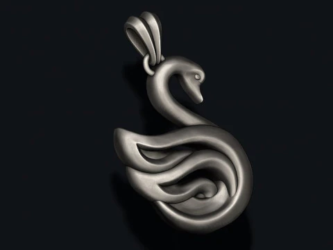 Swan pendant 3D print model 3D Print Model