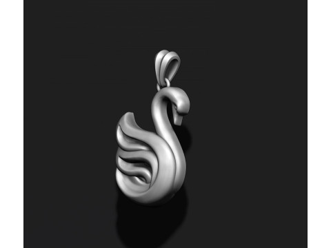 Swan pendant 3D print model 3D प्रिंट मॉडल