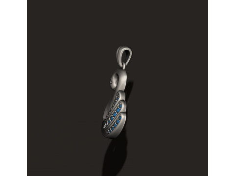 Swan pendant with gems 3D print model 3D Print Model