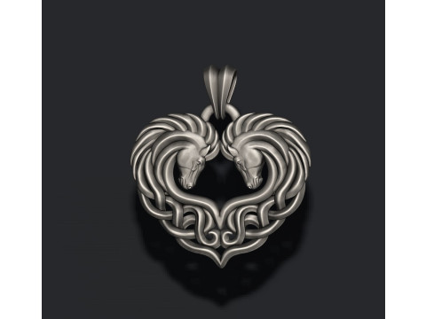 Keltic horse pendant 3D print model Modelo de impresión 3D