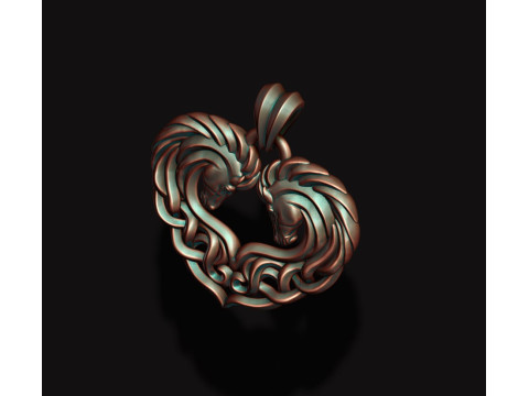 Keltic horse pendant 3D print model Modelo de impresión 3D