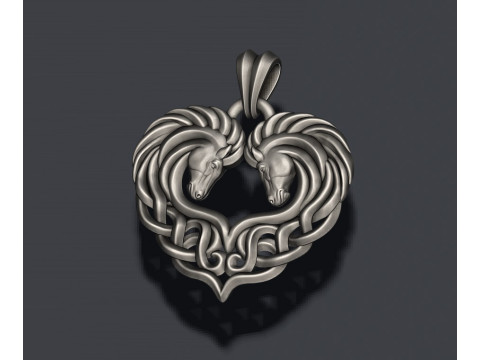 Keltic horse pendant 3D print model Modelo de impresión 3D